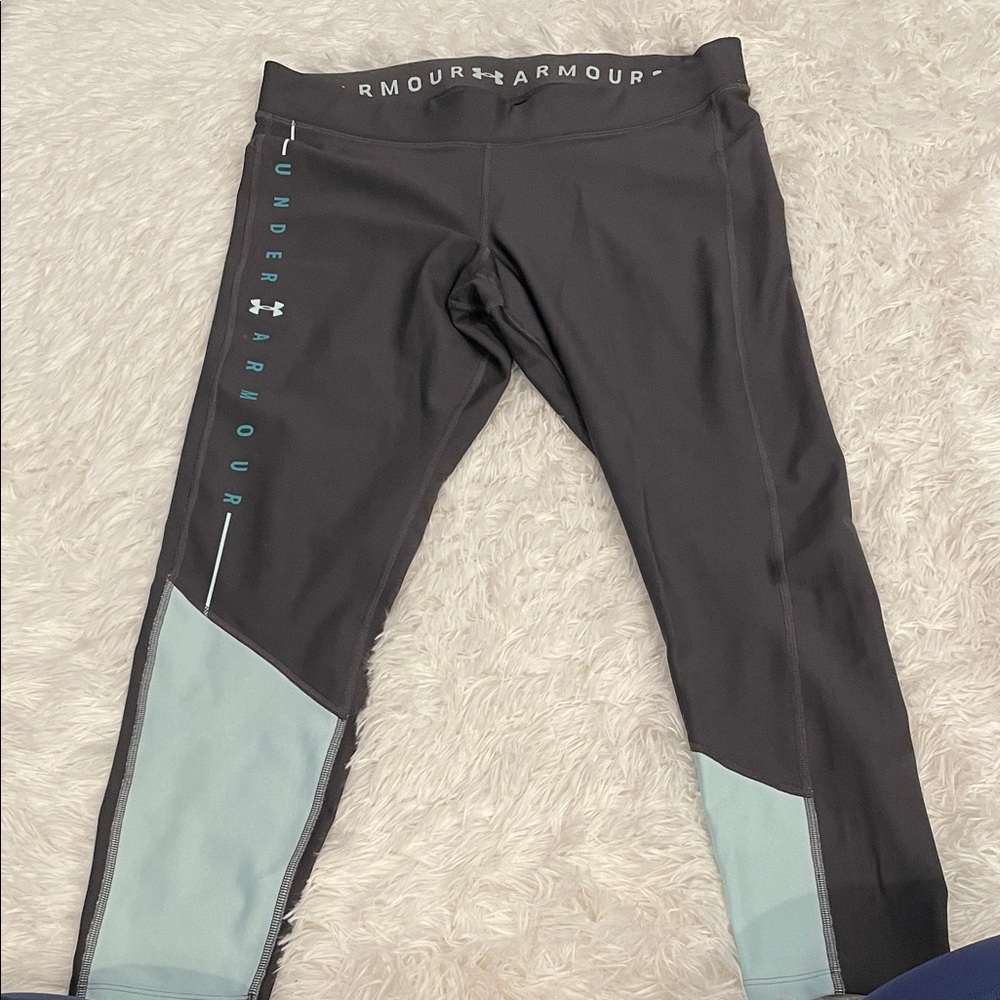 Under Armour Charcoal and Aqua Leggings